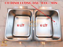 Bếp Chiên Nhúng Điện Đôi ETON ZL2 12 LÍT (6L x 6L) BẢN CAO CẤP NHẤT 12 bếp chiên gà rán 2 ngăn,bếp chiên điện 2 ngăn