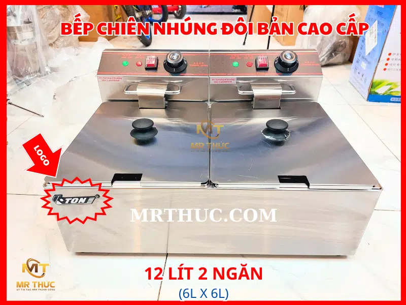 bếp chiên nhúng điện đôi eton zl2,bếp chiên eton zl2