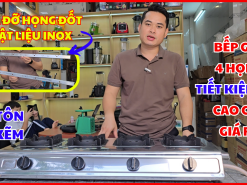 Bếp gas 4 họng công nghiệp giá rẻ, phù hợp cho nhà hàng, quán ăn