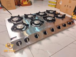 Bếp Gas 8 Họng Việt Nam Lửa Thường HÀNG CAO CẤP INOX NGUYÊN CON 8 bếp gas 8 họng,bếp gas 8 lò