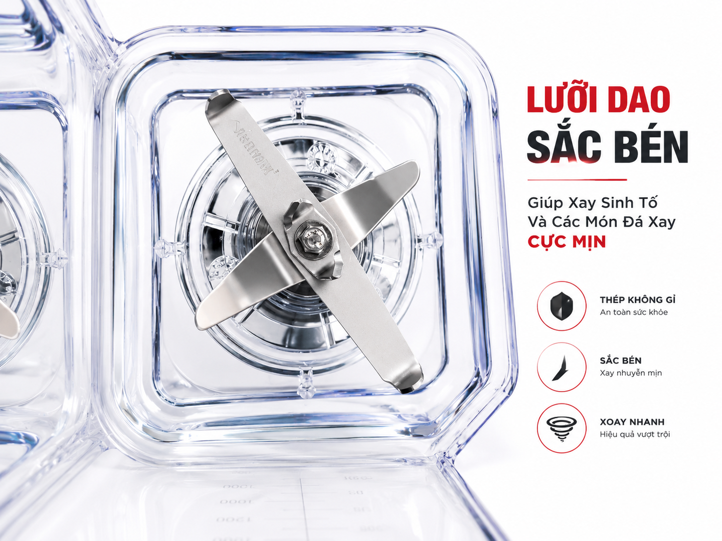 Máy Xay Sinh Tố Công Nghiệp VINAMAX S350 2800W Cối 2 Lít - XAY SINH TỐ ĐÁ XAY CỰC MỊN 92 Máy xay sinh tố công nghiệp VINAMAX S350 lưỡi dao inox 6 cánh sắc bén xay đá cực mịn