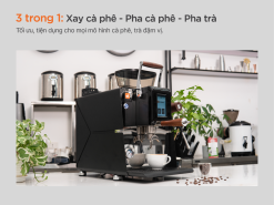 Máy Pha Cà Phê Tự Động UNIBAR - Giải pháp hoàn hảo cho quán cà phê nhỏ 22 Máy pha cà phê tự động Unibar 3 trong 1 xay và pha cà phê, pha trà tiện lợi.