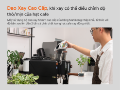 Máy Pha Cà Phê Tự Động UNIBAR - Giải pháp hoàn hảo cho quán cà phê nhỏ 21 Máy pha cà phê Unibar trang bị dao xay 54mm cao cấp, điều chỉnh độ mịn hạt cà phê dễ dàng