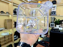 Đáy cối máy xay sinh tố công nghiệp Vinamax S350 với lưới dao thép không gỉ 420, đế inox chắc chắn.