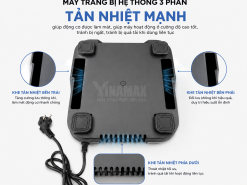 Máy xay sinh tố công nghiệp VINAMAX S350 Plus hệ thống tản nhiệt 3 phía giúp làm mát động cơ chống quá tải