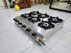 Bếp gas 6 họng cao cấp – Giải pháp tối ưu cho nhà hàng, quán ăn 12 Bếp gas công nghiệp 6 lò inox 6 họng lửa góc chéo