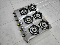 Trang chủ 134 Bếp gas công nghiệp 6 lò inox với 6 họng đốt