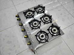 Trang chủ 134 Bếp gas công nghiệp 6 lò inox với 6 họng đốt