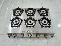 Deals đang diễn ra 48 Bếp gas 6 lò lửa thường inox công nghiệp nhìn chính diện